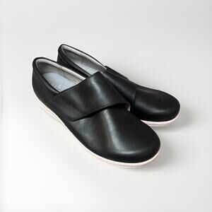 Alegria Womens Slip On Shoes Black Leather Comfort Work Nursing EU 42 US 10